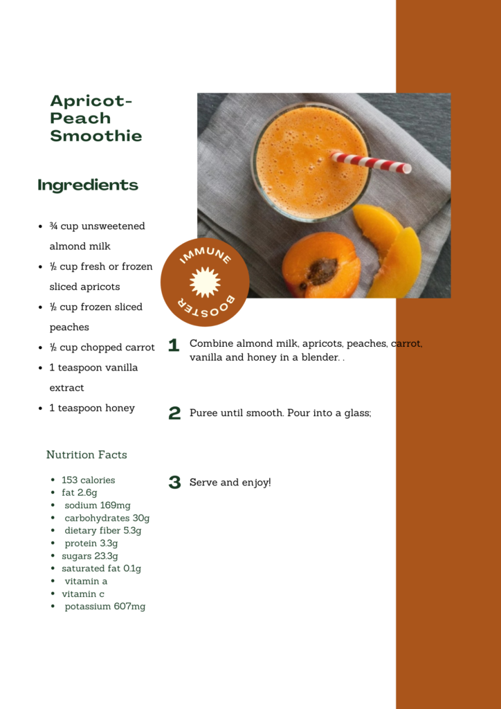 Apricot Peach Smoothie 724x1024 - Immune Booster Smoothies